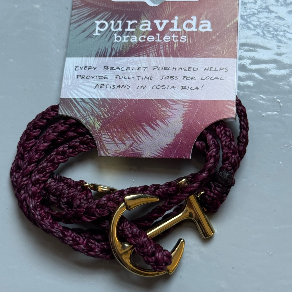 Pura Vida Gold Anchor Wrap Bracelet